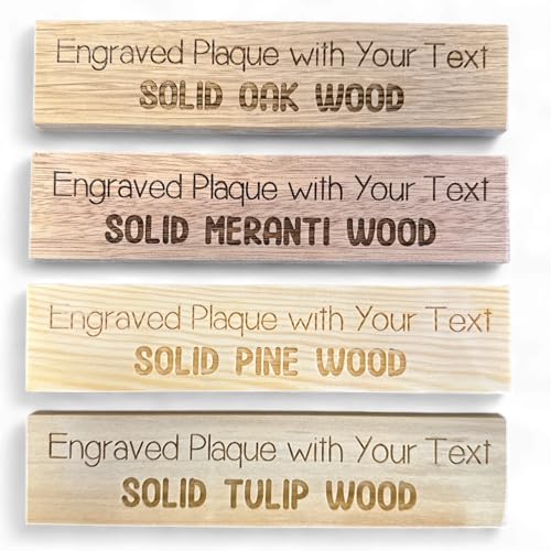 Personalised wooden plaque/sign bespoke childs bedroom door/custom text (20x5 cm / 8x2 inch) Various wood choice - Solid Oak, Pine, Meranti hard wood plaque