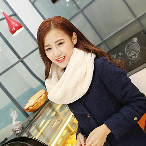 ITODA Infinity Scarf Neck Warmer, Thermal Faux Fur Tube Winter Circle Wrap Cover4