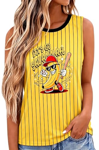 Baseball Jersey Shirts Tank Tops: Women Baseball Savannah Sleeveless Shirts - image 1
