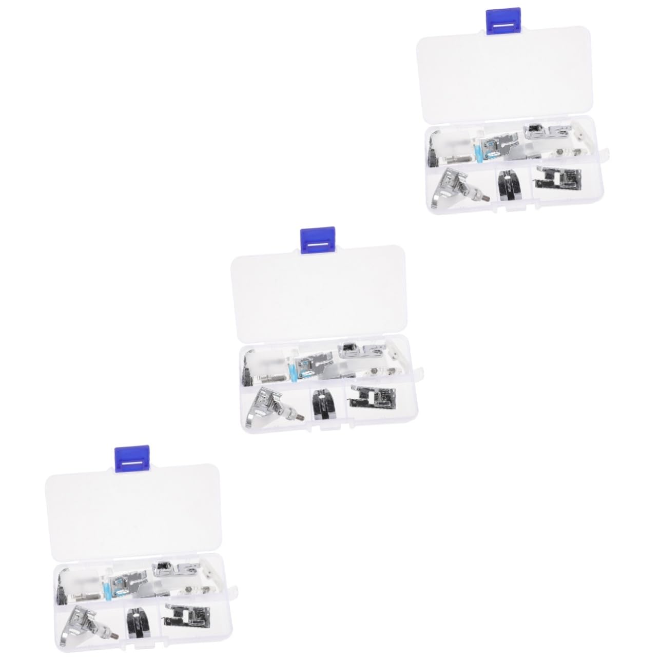 SHINEOFI 3 Set Piedino per Macchina da Cucire Piedino premistoffa Piede orlato Sewing Machine Piedini per Cucitura Multifunzione Piedino per Cucire sostituibile Lega di Zinco e plastica