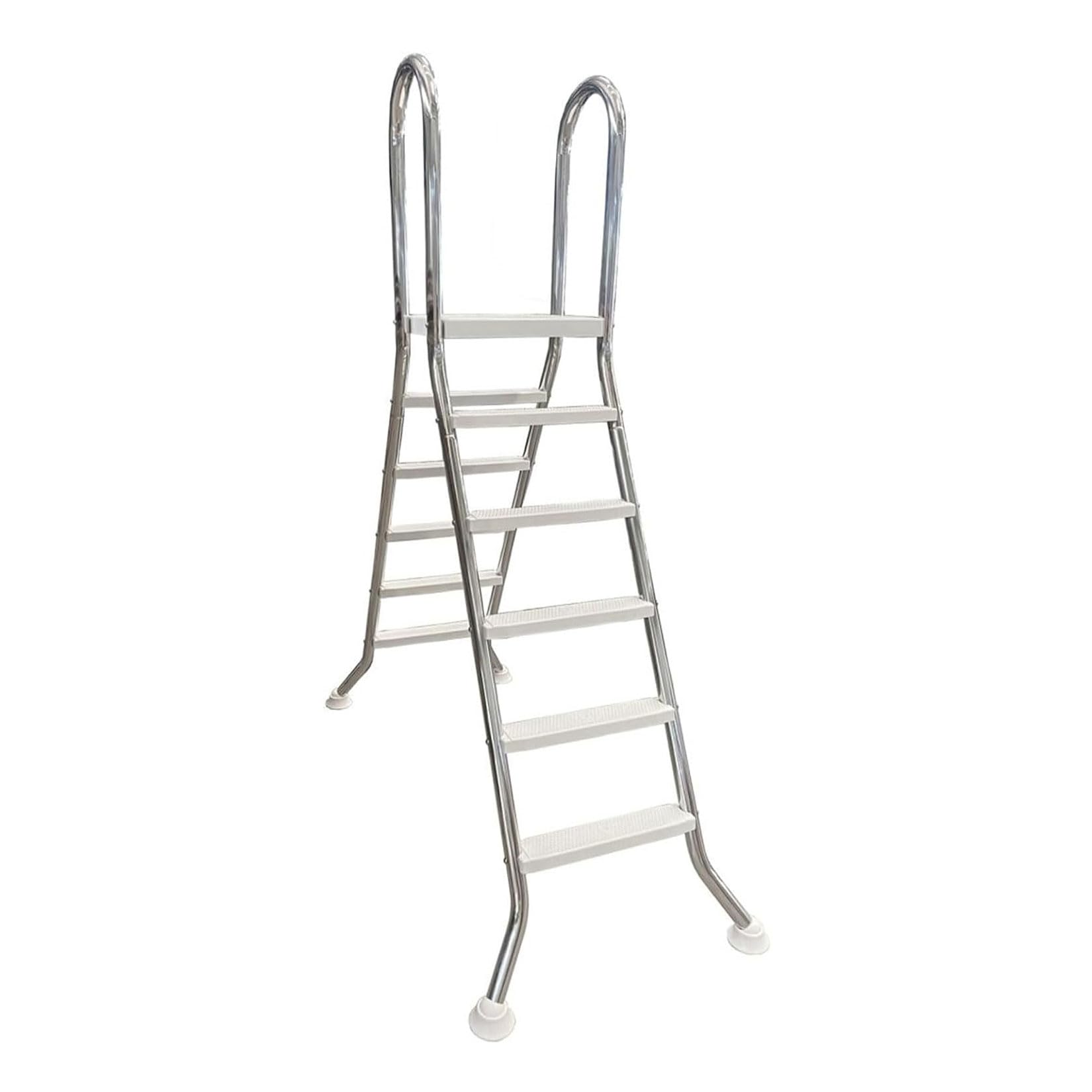 Scala per piscina fuori terra resistente, 2-5 gradini con piattaforme antiscivolo, carico massimo 226,8 kg, 132,1 cm, scala di sicurezza per piscina