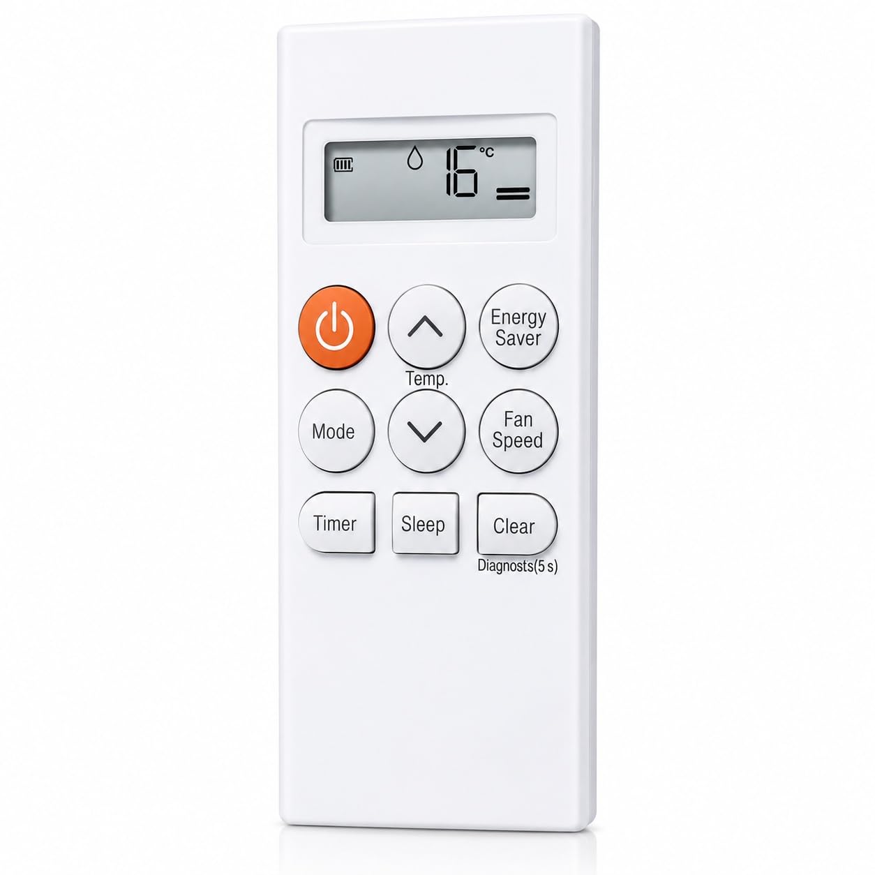 lg ac remote compatible with lg split & window air conditioner akb73598009 models, replacement remote control, white, re 114b