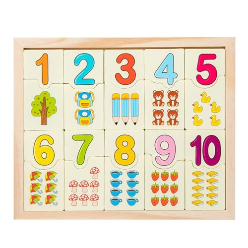 Tablero de combate de animales, Número Board de rompecabezas | Auto-comprobación de los números de aprendizaje de la tabla de juego | Actividades preescolar Juegos para niños pequeños, juguetes de mot