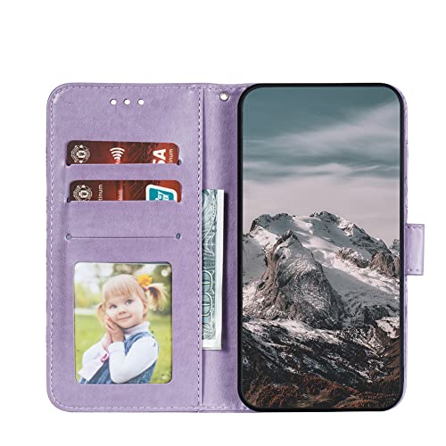 IMIRST Flip Case for Redmi Note 12S PU Leather Wallet Closure Embossed Shockproof Cover with Kickstand Card Slots Holder for Xiaomi Redmi Note 12S. LD Mandala Purple - Image 2