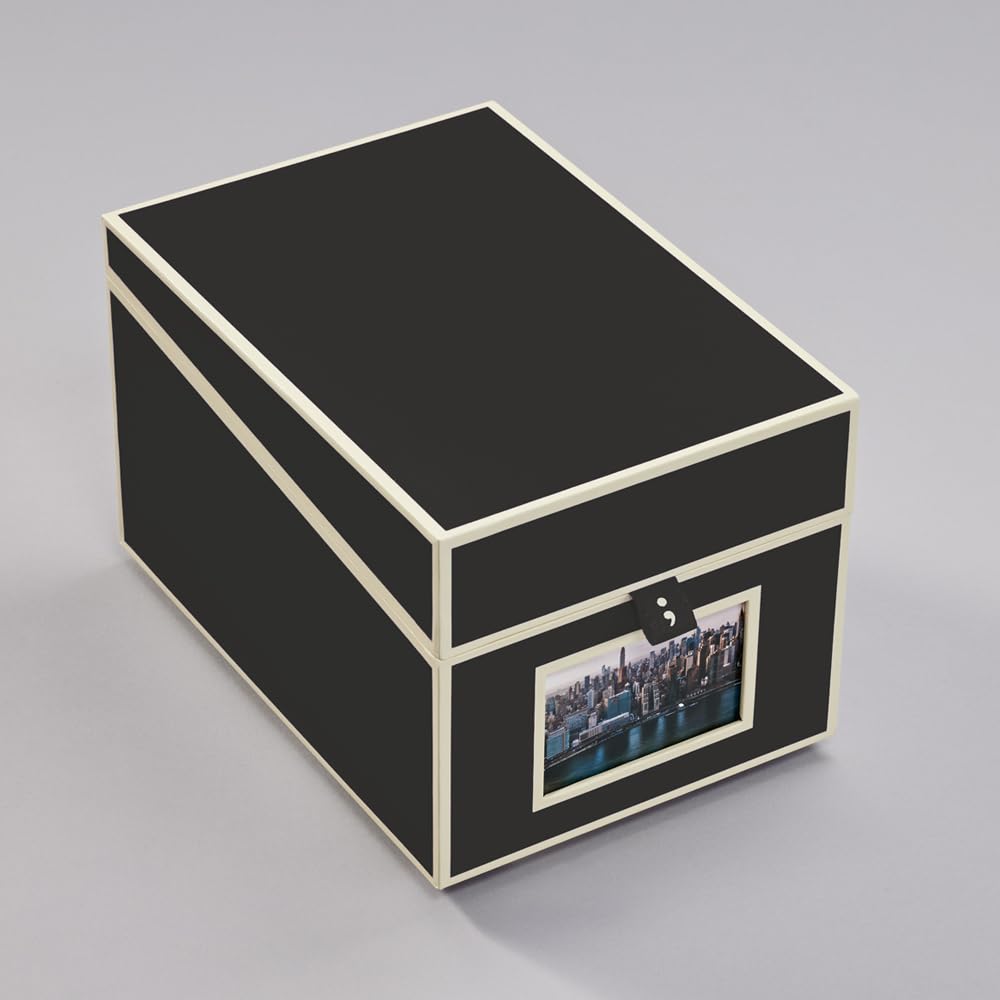 Semikolon 352546 Boîte pour CD et photos - 17,7 x 15,7 x 25,6 cm - pour photos 10 x 15 cm - Couverture noire