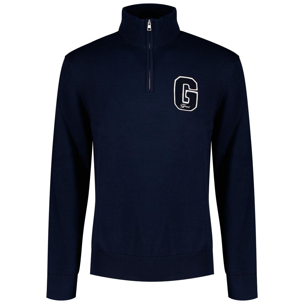 GANT Small Graphic Badge Half Zip Sweater 2XL