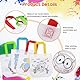 Zocipro 12 Stück Stoffbeutel zum Bemalen Kindergeburtstag, Taschen zum Bemalen für Kinder mit 12 Stück Stapelbare Wachsmalstifte, DIY Graffiti Non-Woven Beutel für Kindergeburtstag Gastgeschenke