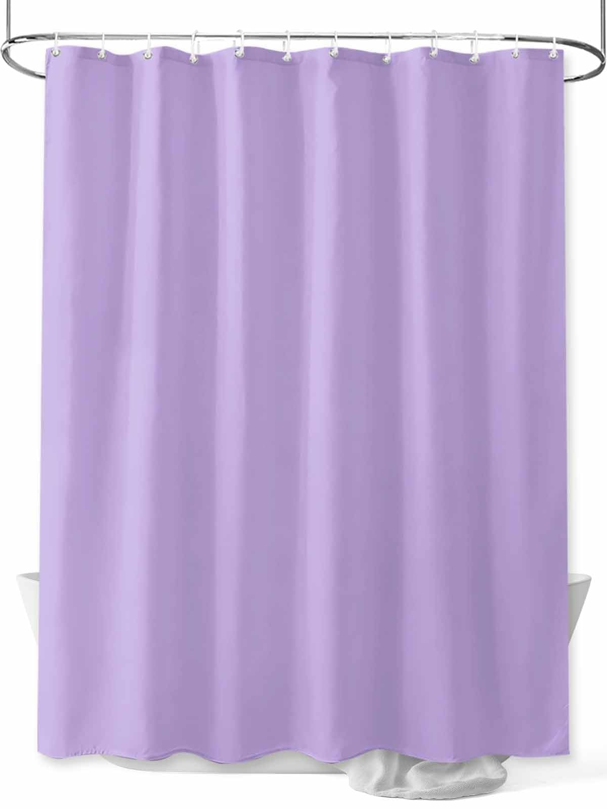 LooPoP Shower Curtain Lavender Purple Bathroom Curtains with Hooks, Waterproof Fabric Simple Style Bath Shower Curtains Set for Bathroom Bathtubs