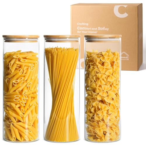 ComSaf Glass Spaghetti Pasta Storage Container...