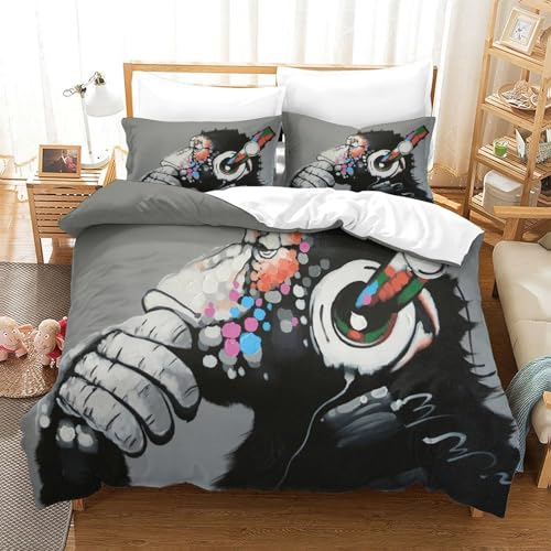 Parure de lit effet marbre 3D housse de couette double pour sublimer votre chambre - 3