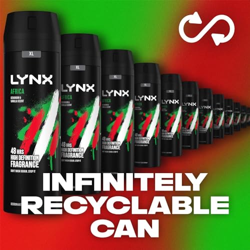 Lynx Africa Men's Fragrance, Aluminium Free Masculine Body Spray Deodorant, Fresh And Long Lasting Odour Protection, 10 Pack of 200m. - Image 7