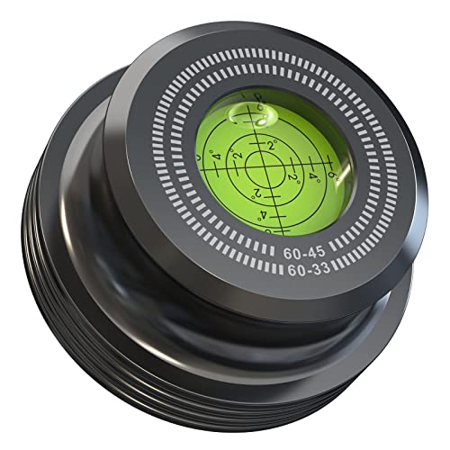 Mersoco Stabilisateur de Poids, Palet Presseur Vinyle 60 Hz avec Niveau à Bulle, pour Éliminer Les...