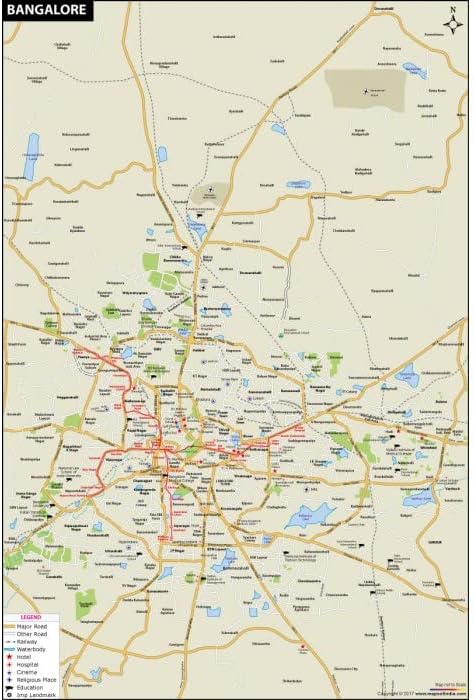 Bangalore Map (48 Width)