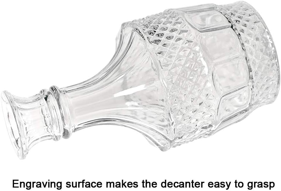 Image of European Style Glass Decanter Storage Container for Liquor, Whisky, Vodka, Scotch, Wine, Rum, Brandy, Champagne, Tequila, Juice (VINTAGE800)
