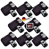 MakakaOnTheRun Autoschlüssel Hülle - Keyless Go Schutz Autoschlüssel Hülle mit 2 RFID Schutz Fächern. Autoschlüssel Schutz Keyless/Autoschlüssel Tasche für alle KFZ aus EU, Asien & Amerika