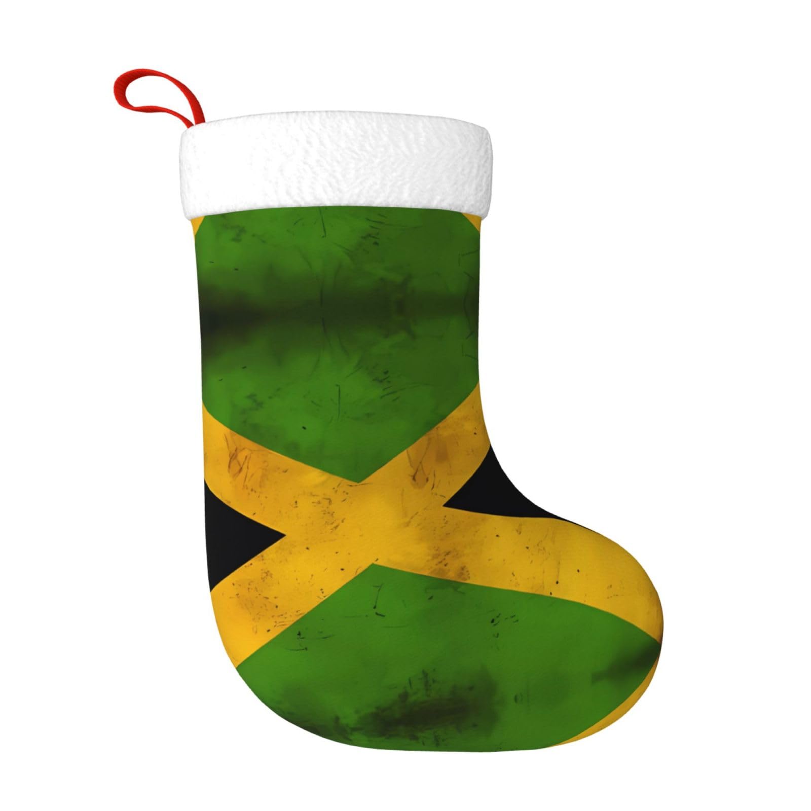 Old Jamaican Flag Christmas Stocking Suitable for Christmas Trees and Festive Fireplace Decorations