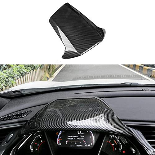 SZFKACCESS for Honda Civic 2016 2017 2018 2019 2020 2021 Carbon Fiber Dashboard Instrument Panel Cover Trim