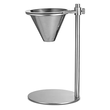 Pour Over Coffee Maker, Adjustable Pour Over Coffee Stand with Double Filter, Freestanding Drip Cone Brew