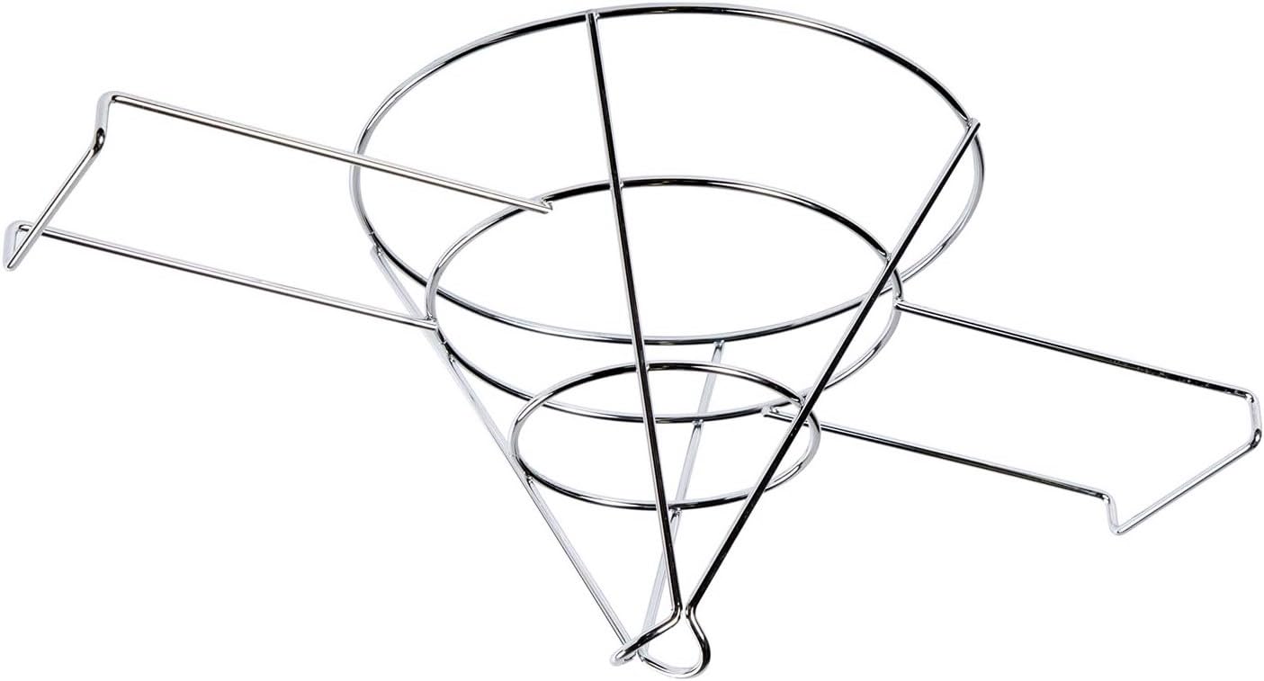 Ölfilter-Papierkegel für Fritteusen, 100 Stück, mit 25,4 cm verchromtem Stahl-Filterhalter, Ständer, Speiseölfilter, Vlies-Premium-Kegel