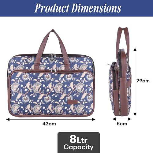 Image of Protecta Stride Floral Printed Laptop Messenger Bag for Men and Women for Office 16 inch Use Macbook Office Briefcase Bag Print Padded Sleeve Straps Durable Design Lightweight 18L Night Sky Print