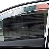 MATERIAL de sujeción estática: la sombrilla del coche para la ventana lateral está hecha de malla protectora que bloquea eficazmente los rayos UV pero sigue siendo visible y no te bloquea la vista.
