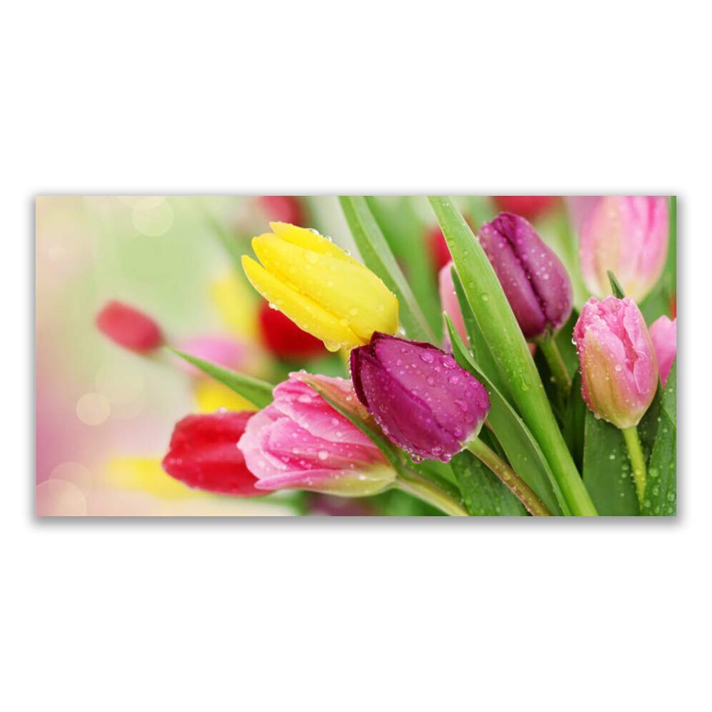 Tableau moderne design de Tulup en 140x70cm pour créer une ambiance florale apaisante