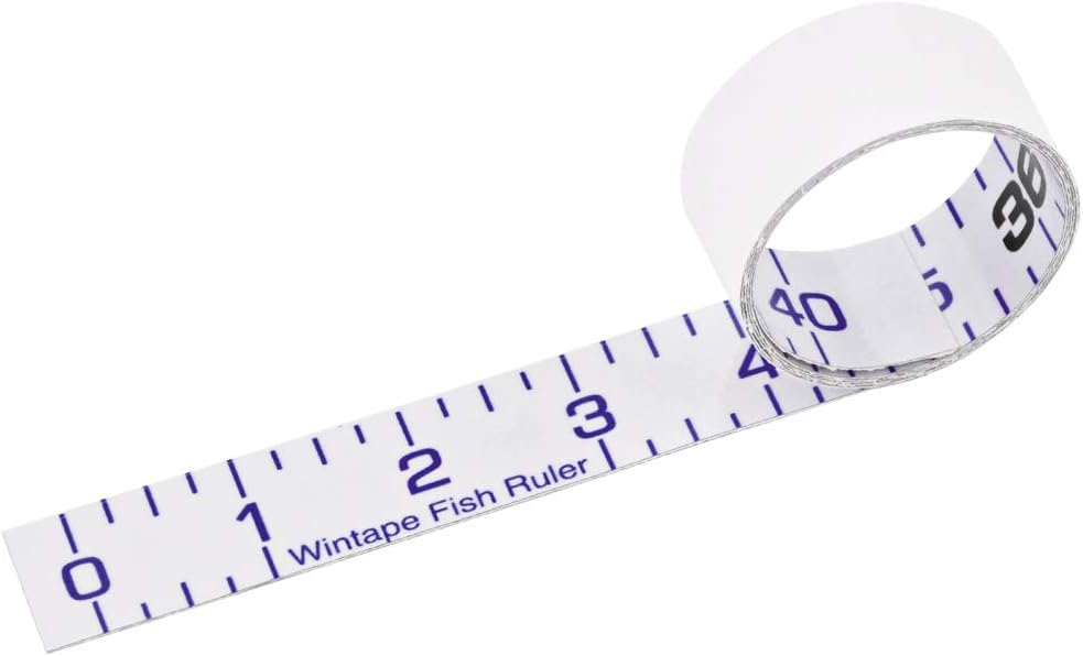 Edtape Adhesive Fish Ruler - 40 Inch Fishing Measuring Tape - Fish Measuring Tape for Fishing Boat, Kayak, Cooler, Workbench - Waterproof Fish Measuring Sticker