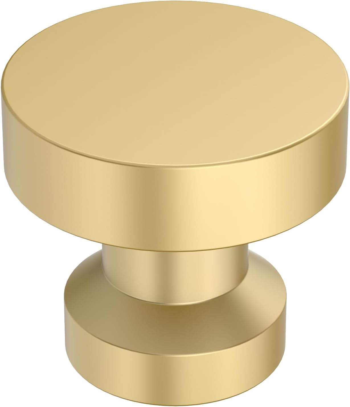 Alzassbg 10 Pack Brushed Gold Cabinet Knobs, 1-1/4 Inch(29.5mm) Diameter Kitchen Cabinet Hardware Round Knobs for Cupboard and Drawers AL6045MGP