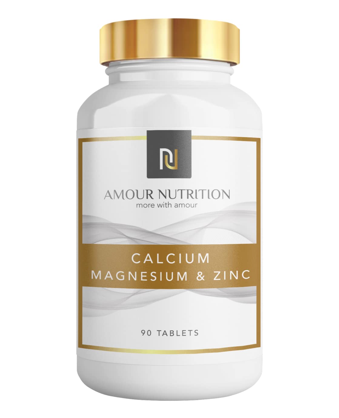 Calcium, Zinc & Magnesium Tablets, 90 Tablets, Supports Bones & Teeth, Promotes Muscle, Hormone & Metabolic Wellbeing, UK Made