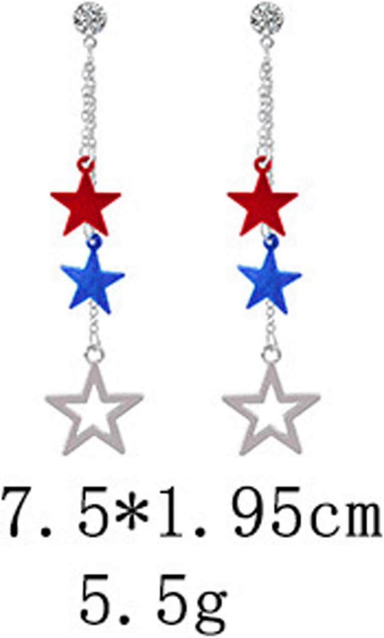 American Flag Earrings for Women 4th of July Patriotic Earrings Independence Day Earrings Cute Red White Blue USA Drop Dangle Earring Jewelry - Image 6