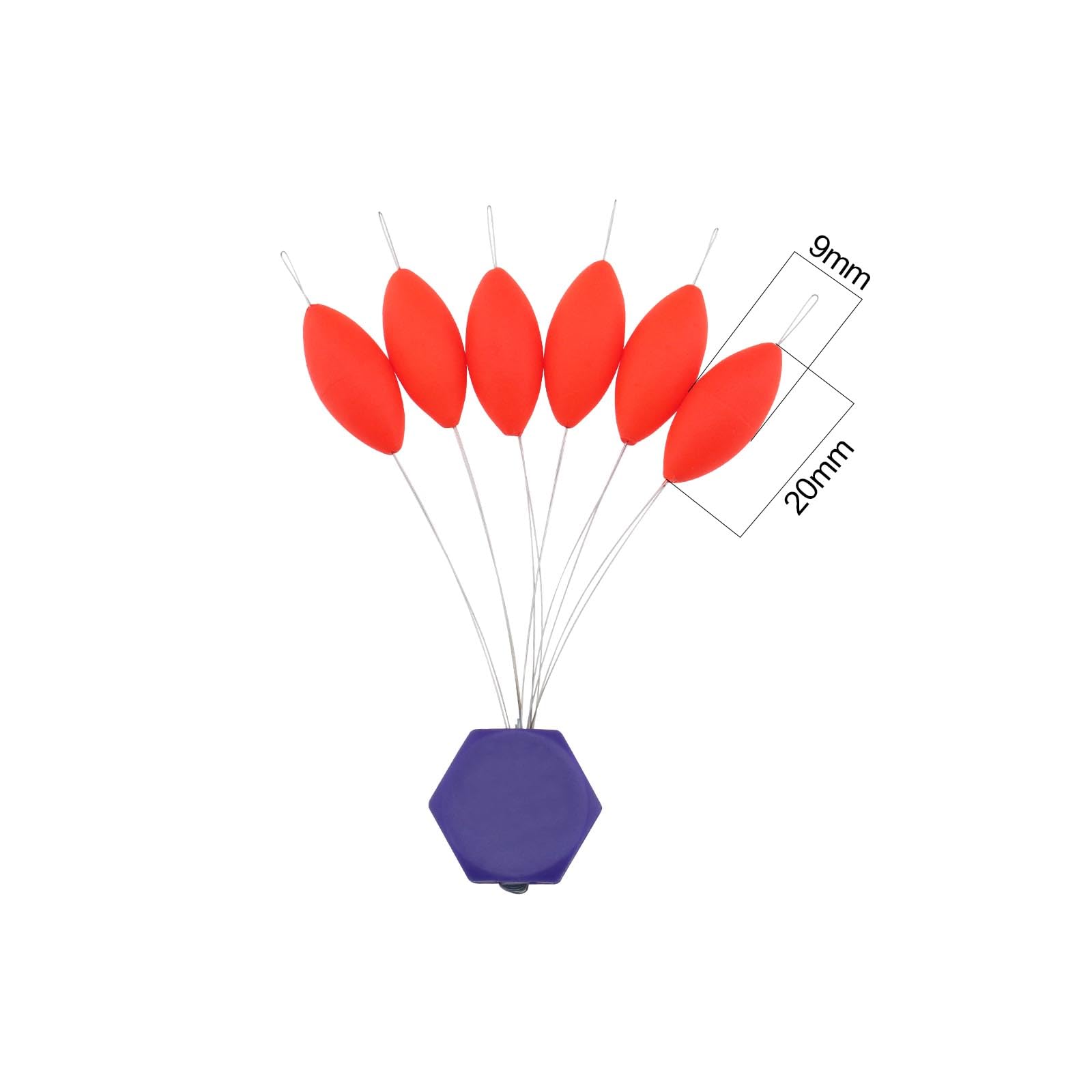 3 Galleggianti Pesca A Mosca In Schiuma - Forma Oliva Per Indicatore A Goccia - Foto 9