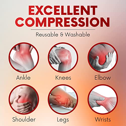 Healqu Premium Elastic Bandage - Self-Closure Compression Wrap For Legs, Knees, Ankles, Wrists, Elbows, Shoulders - 4 Inch By 5 Yards, Box Of 4 Rolls Athletic Stretchable Bandage Wrap #TOP4