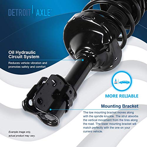 Image of Detroit Axle - Front Struts Kit for 2006 2007 2008 Subaru Forester 2 Struts w /Coil Spring 2 Sway Bars 4 Tie Rods 2 Boots Replacement Suspension