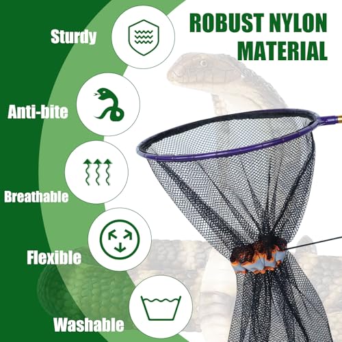 Image of IC ICLOVER Snake Catcher Net, Snake Grabber Handling Tool, Snake Catching Net with Telescopic Pole, Adjustable Snake Capture Stick, Rattle Snake Catching and Transport Picker, Extended from 16 inch to 59 inch