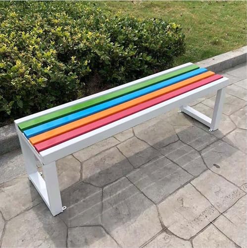 Banc de parc en métal résistant aux intempéries pour terrasse