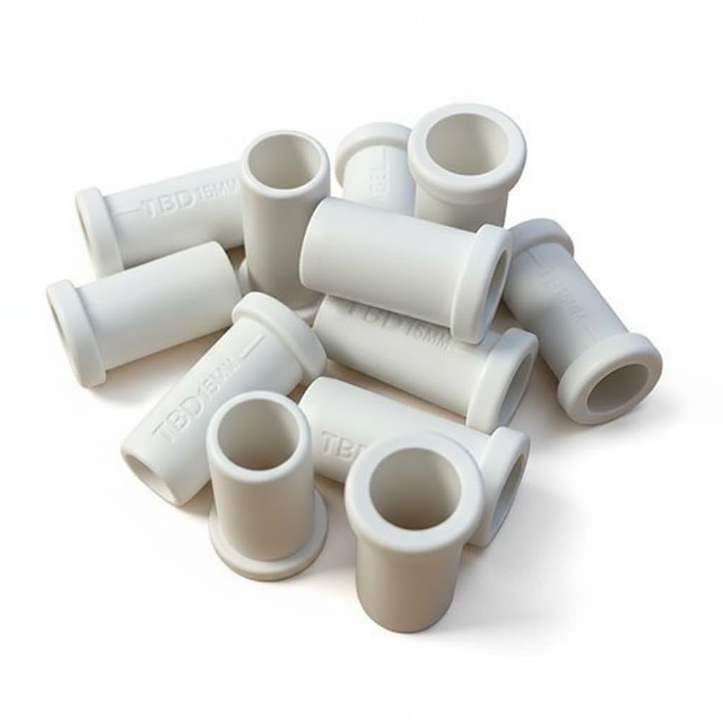 Tradeboxdirect White 15Mm Pipe Stiffener Inserts (25 Pack) For Plastic Pex Pb & Copper Pipe. Essential Push Fit Plumbing Fittings, Pipe Support Sleeves & Radiator Fixings – Plumber’s Pack (25 Pieces)