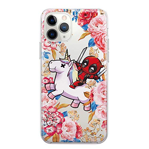Cute Deadpool iPhone X 8 7 6s 6 Plus Xr 12 Mini Xs 11 Pro Max SE 2 2020 Case Unicorn Pink Flowers for iPhone se 5se 5 5s 5c 4s 4 Cell i Phone Case Fandom Gifts for Girls Clear Silicone Cover