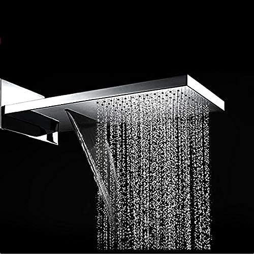 Ensemble combiné de douche moderne en chrome avec mitigeurs muraux de haute précision - 2