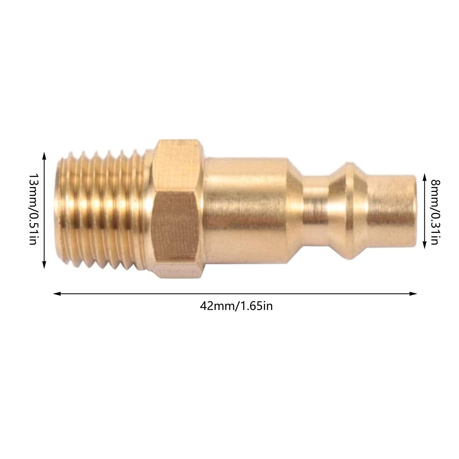 10 pezzi 1/4 di pollice NPT ottone tubo aria esterna adattatore rapido strumento aria compressore raccordo maschio connettore in ottone