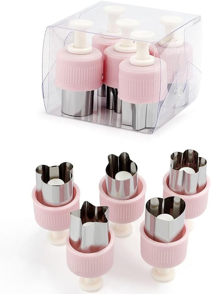 Stainless Steel Mini Cookie Cutters Cake & Pastry Rings Vegetable Cutters Shapes 5 PCS DIY Fruit Stamps Mold - Image 5