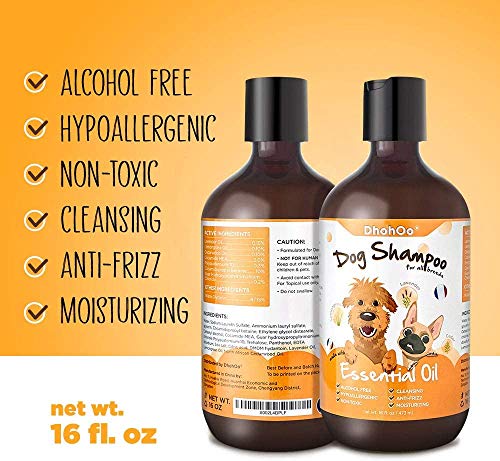 Dhohoo 2-In-1 Dog Shampoo and Conditioner with Brush, Relief Skin Itchy Dry Dog Shampoo, All Natural Ingredients Dog… - Image 4