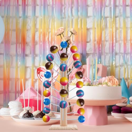 Support à sucettes en bois et présentoir à desserts pour buffet - 5