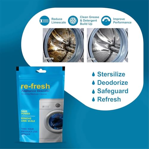 Image of Washing Machine Cleaner, Descaler For Washing Machine Front Load and Top Load, Washing Machine Cleaning Powder, Descaling Powder For Washing Machine (Pack of 1-100 gm) (Packet of 1)