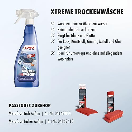 SONAX XTREME TrockenWäsche (750 ml) zur fleckenfreien Reinigung von verschmutzten Oberflächen ohne Wasser | Art-Nr. 03264000