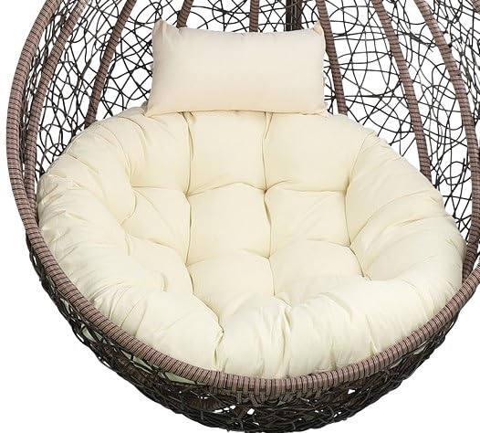 WUTTLE Swing Egg Chair Cushion Washable Swing Chair Cushion with Adjustable Pillow, 6