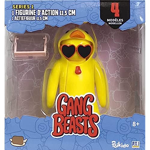 Gang Beasts 1 Figurine Articulée de 11 5 cm Lot 4 Figurines de Collection Jeux Vidéos Lansay Neuf
