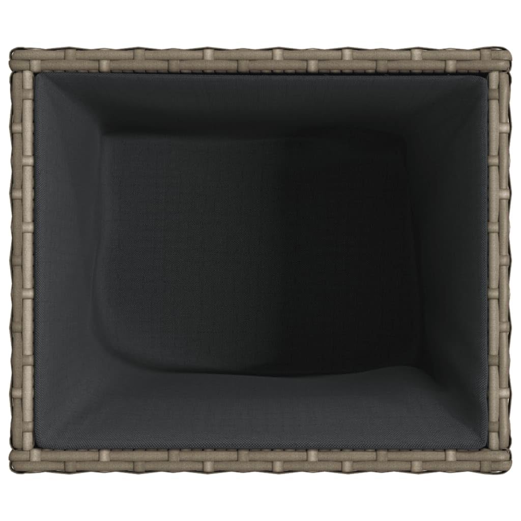 Genérico Jardiniere Poli Ratán Gris 36x30x32 Cm