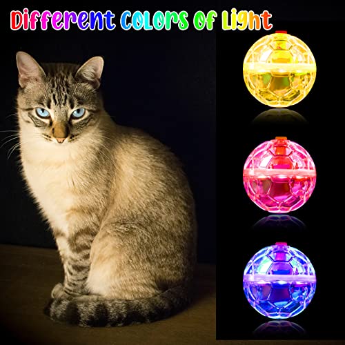 15 Pieces Ghost Hunting Cat Ball Light Up Cat Balls Motion Activated Interactive Cat Toy Small Led Glowing Pet Ball For Animal Dog Running Activity Indoor Supplies, 1.38 X 1.5 Inches #TOP4