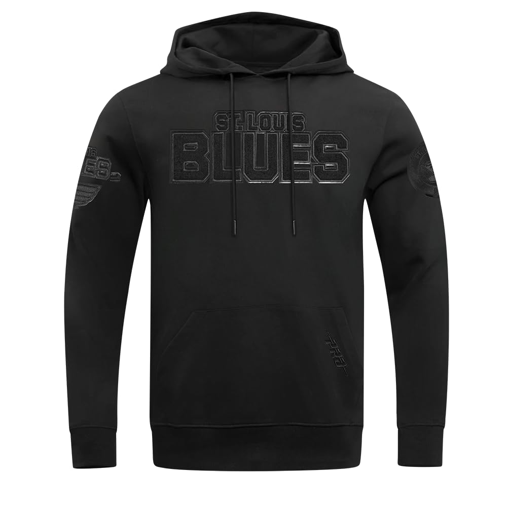 Pro Standard Men's NHL Classic 3bk M Dk Po Hoodie Hooded Sweatshirt, Triple Black, 3XL