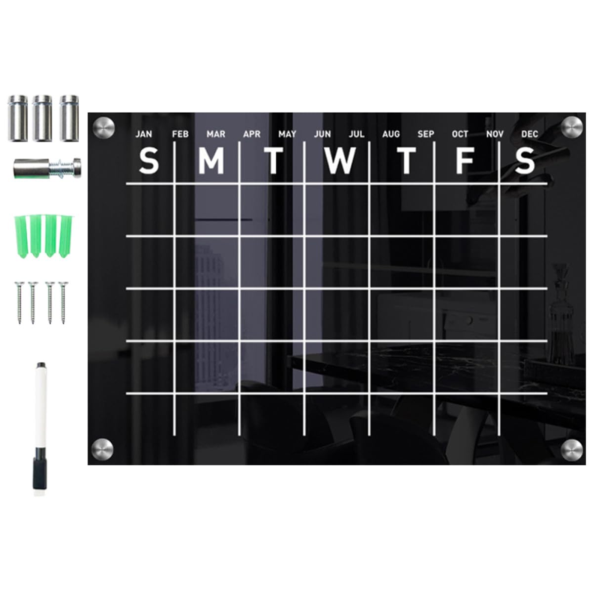 Abwischbare Acryl Kalendertafel für Wand mit Wochenplanerfunktion Praktisches und Dekoratives Notizboard für Büro und Shop Leicht und Chic Gestaltet